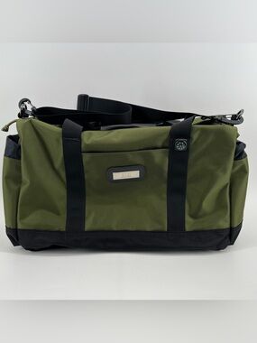 GOBI Duffle Bag Olive Drab Green Black Adjustable Straps Solid 19 X 12 X 14.5